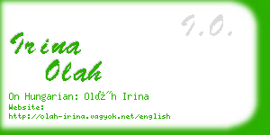 irina olah business card